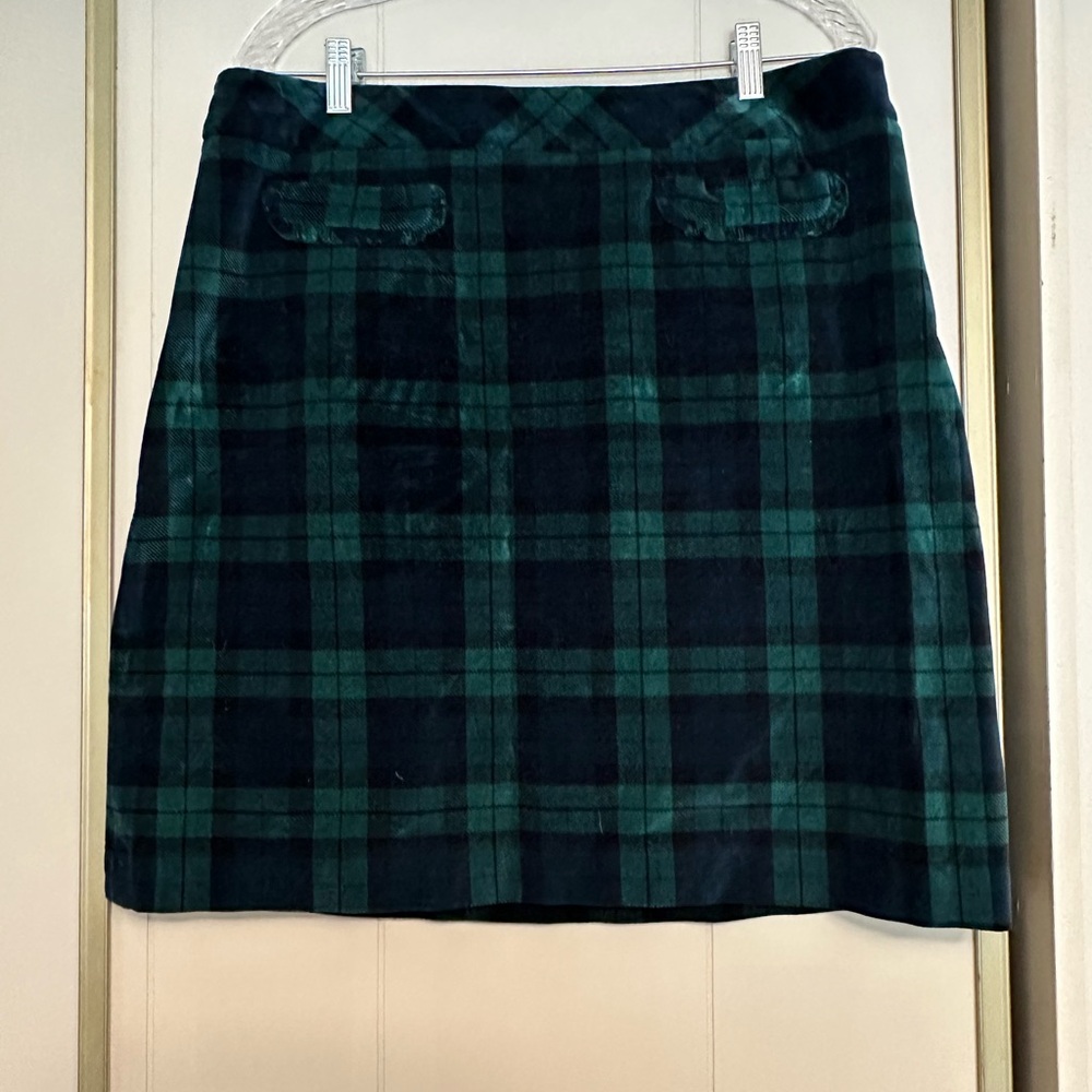 Talbots plaid skirt velvet NWT MSRP $99